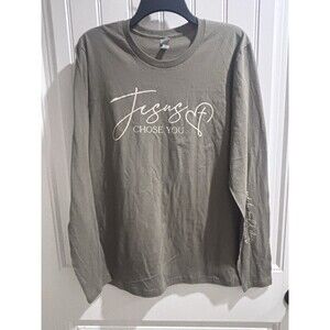 Jesus Chose You - Women’s Long sleeve Tee Green Sz Medium